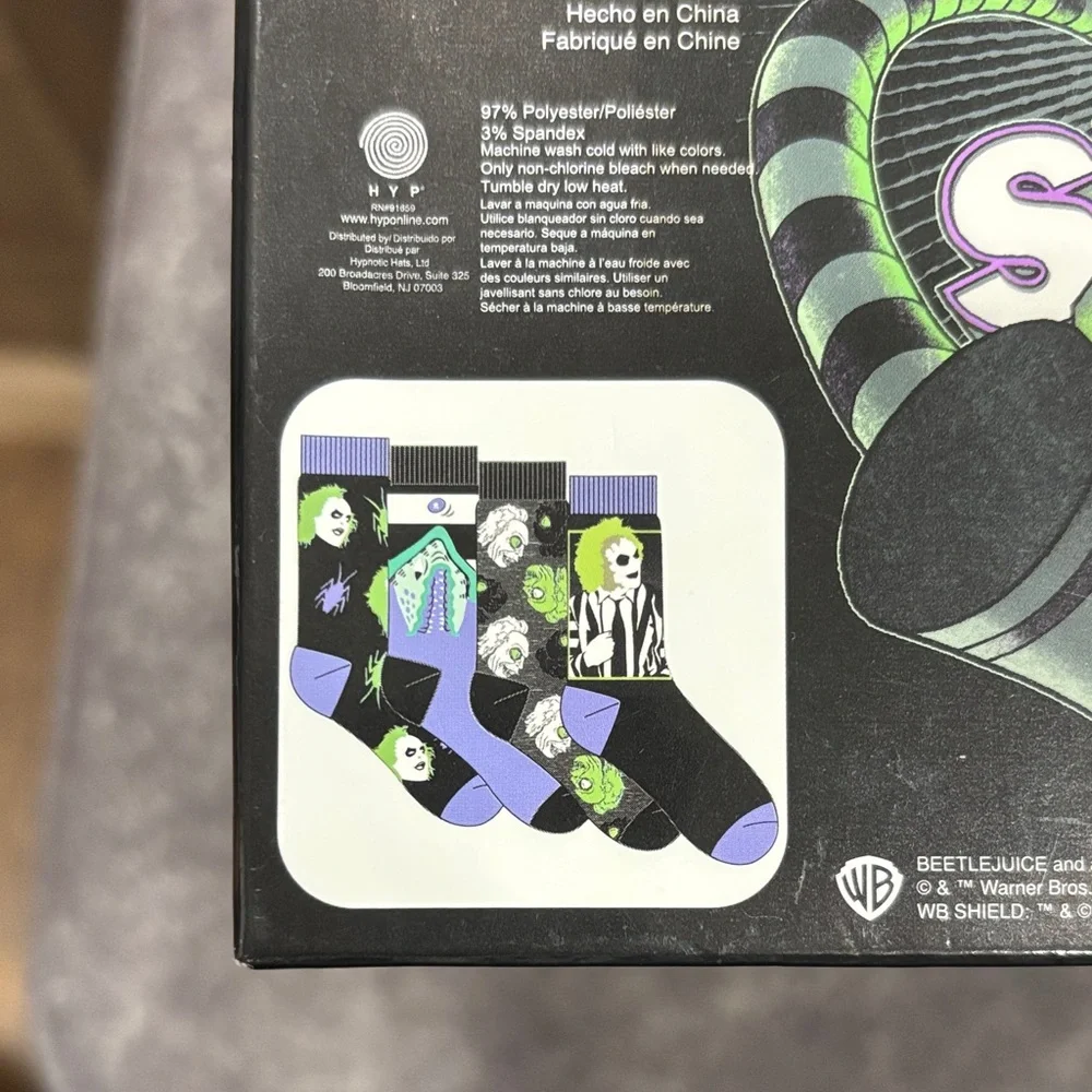 Beetlejuice Crew Socks set of 4 pairs